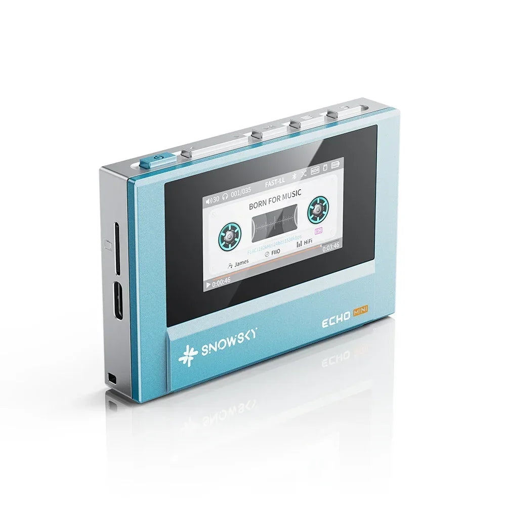 Fiio Snowsky Echo Mini Wireless Bluetooth Mp3 Mini Walkman 8GB Custom Support Dsd Retro Portable Bluetooth Player Music Gift Man