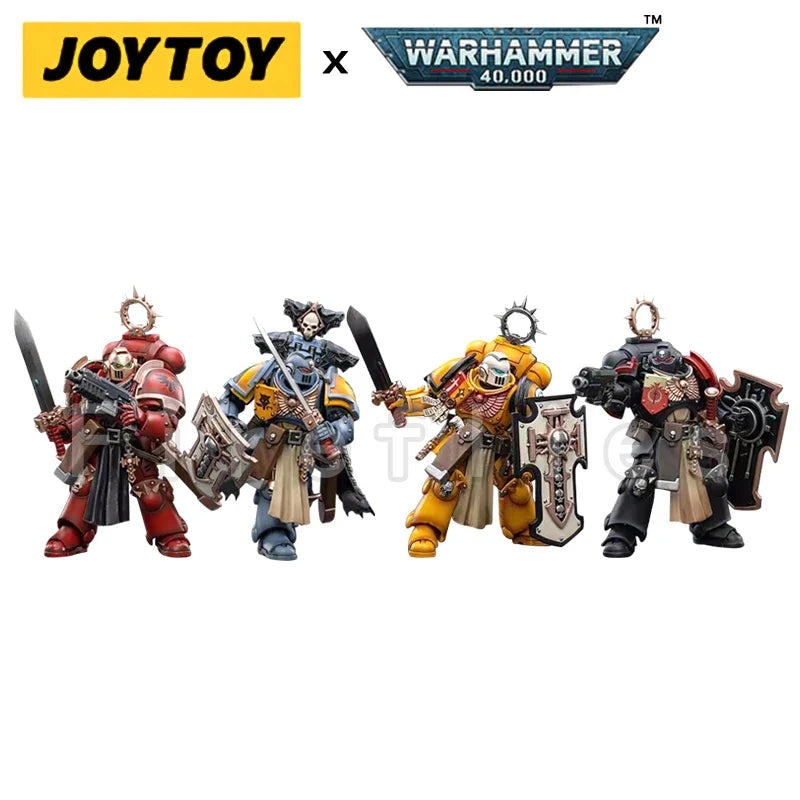 1/18 JOYTOY Action Figure (4PCS/SET) 40K Bladeguard Veteran Set Anime Collection Model Toy