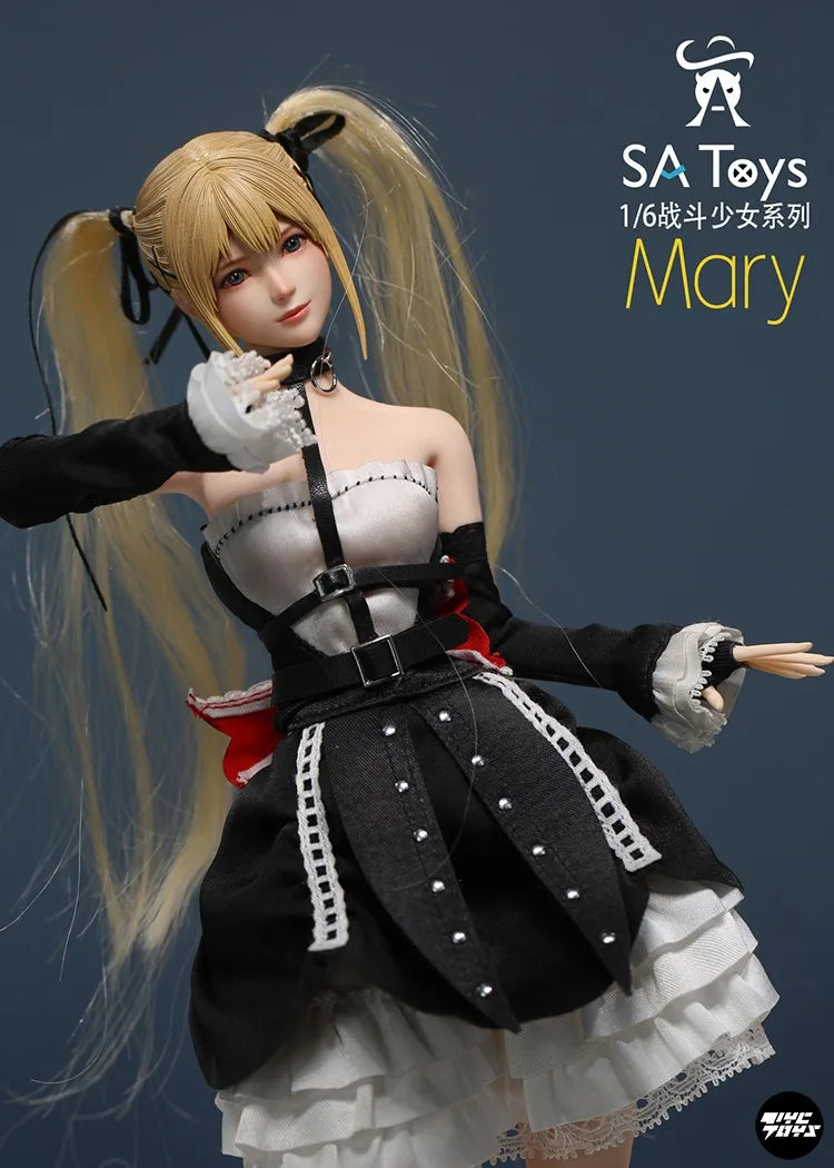Brand New In Stock SA Toys M001 1/6 Female Mdry Combat Double Ponytail Girl Set Suit Clothes Model 12'' TBL S44A Action Figure
