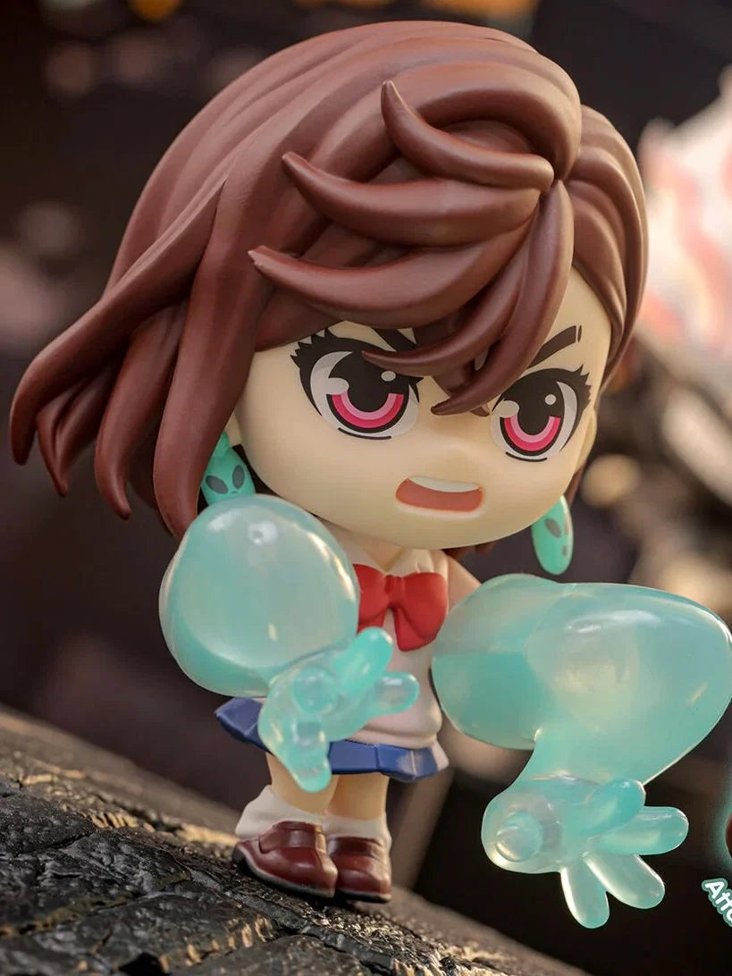 In Stock Original Hot Toys Dandadan Mini Figures Cosbi Collection Chibi Anime Figure Okarun Momo Speed Granny Cute Model Gifts
