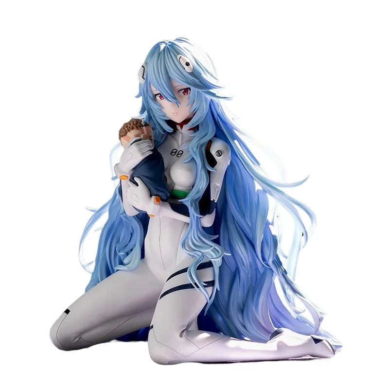 New Century New Theater Version Long Hair Kneeling Asuka Langley Beautiful Girl Anime Model Collectible Figure Gift