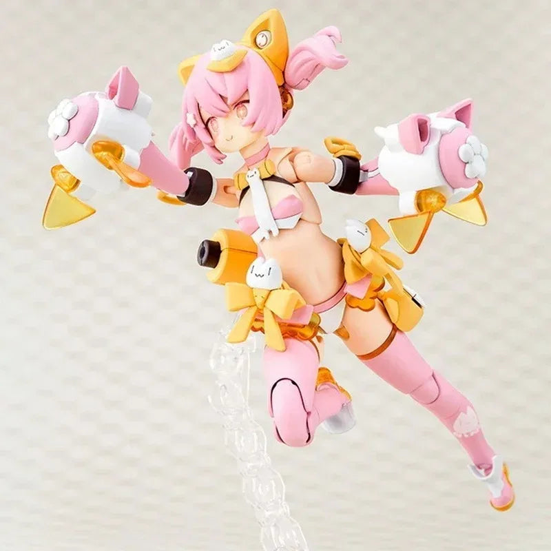 Kotobukiya Original Model Kit KP741 MEGAMI DEVICE Anime Action PUNI MOFU MAO And Rabbit Figure Assembly Model Gifts Toysleisure