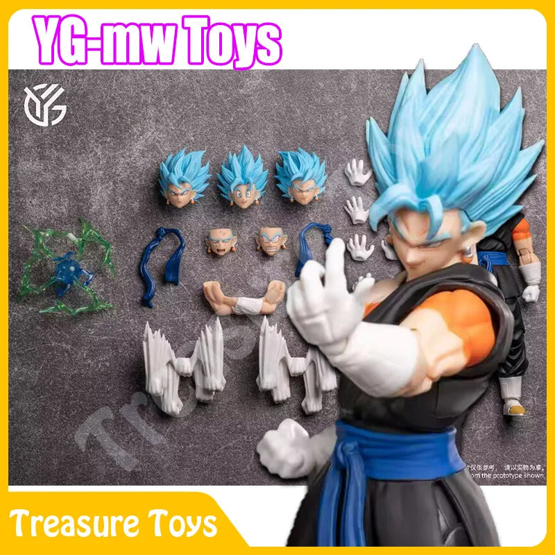 YG-mw Studio Vegito Figure Dragon Ball SHF Super Saiyan God Vegito Vegetto Anime Action Figures Figurine Model Kids Gifts Toys
