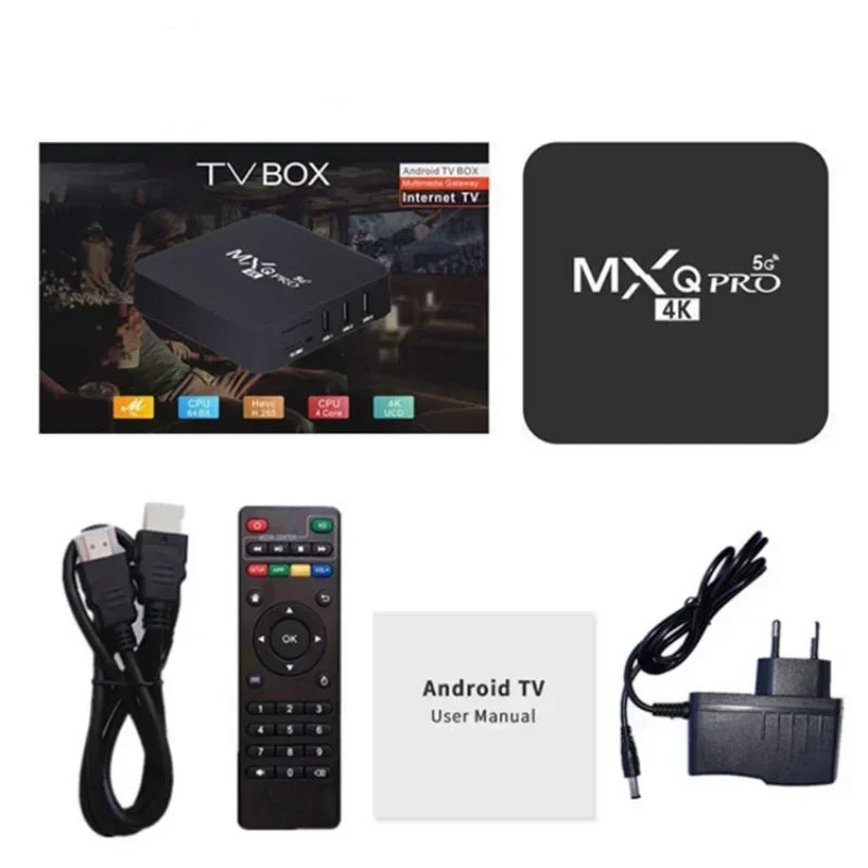 MXQ PRO TV BOX Android S905L 2.4G&5G WiFi Original Quad Core Youtube Media Player Mxq Pro 4K Set Top Box IPTV Netflix YouTube
