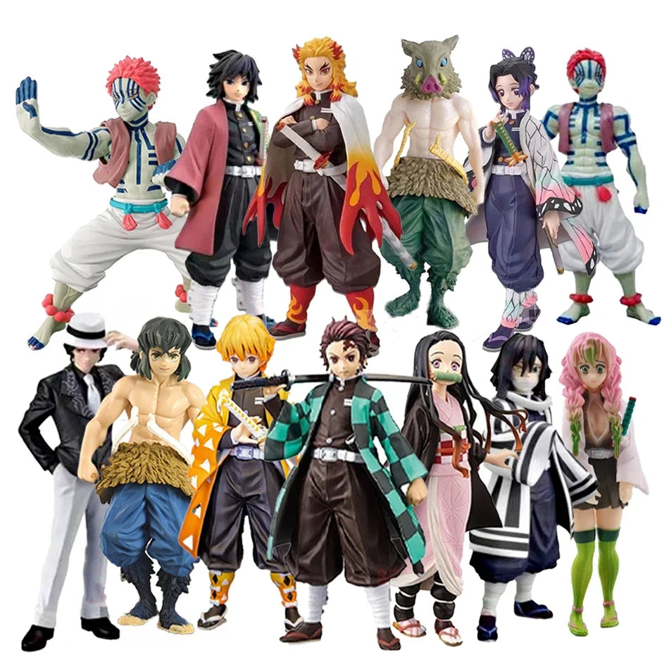 Hot Anime Demon Slayer Kimetsu no Yaiba Figure Kamado Tanjirou Action Figure Agatsuma Zenitsu Nezuko Warrior PVC Model Toys