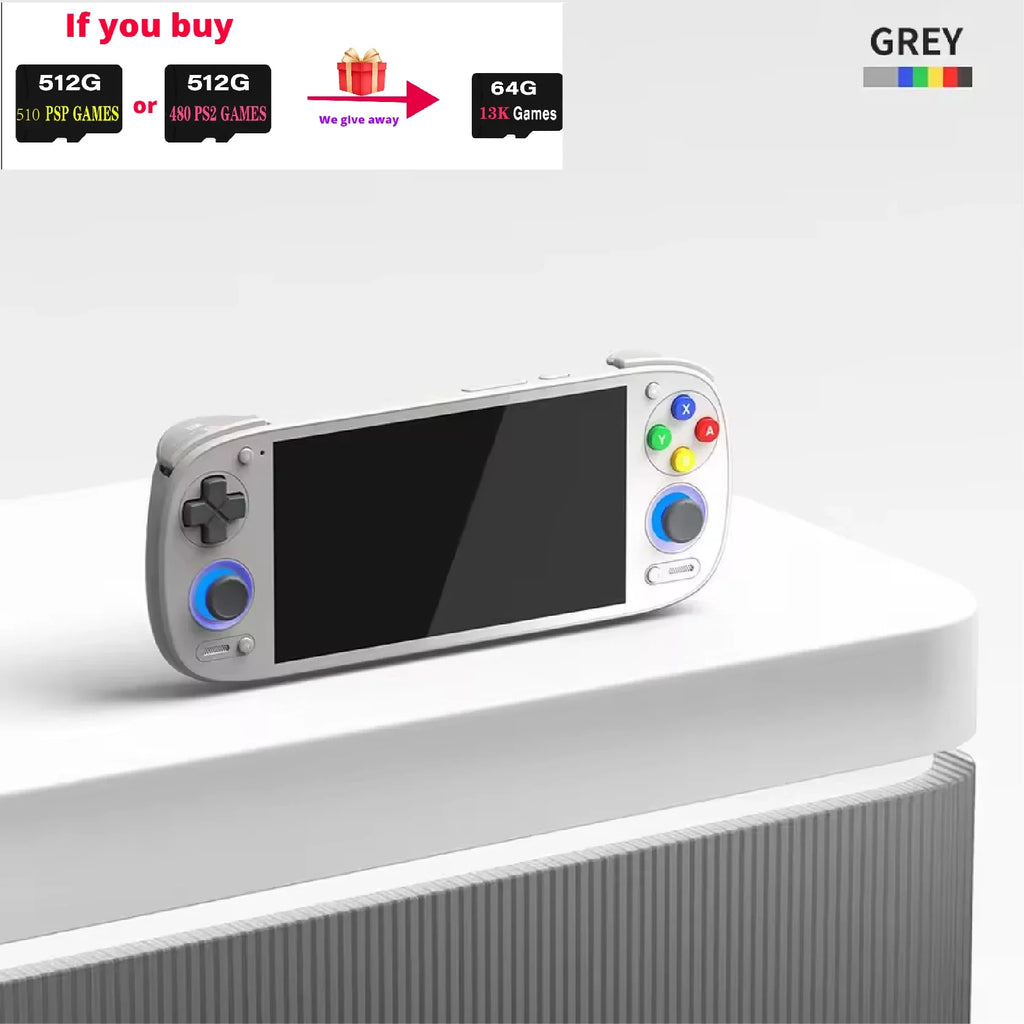 Retroid Pocket 5 Retro Handheld Game Console Video Game Consoles RP5 SD865 8+128G Android 13 5.5 Inch RP5 Screen 512G PS2 Gift