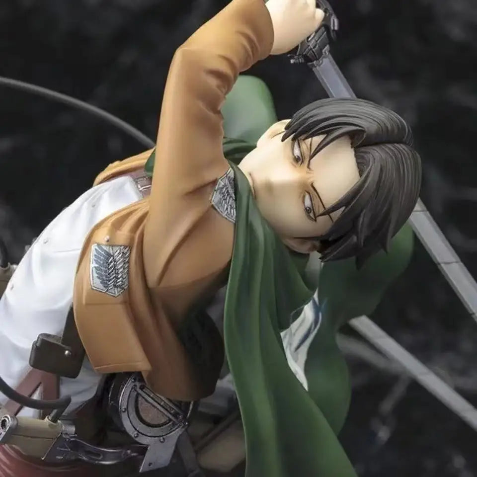 Attack On Titan Levi Ackerman Renewal 1/8 Model Anime Figure Trunk Battle Ornament Pvc Toys Boys Kids Birthday Gift