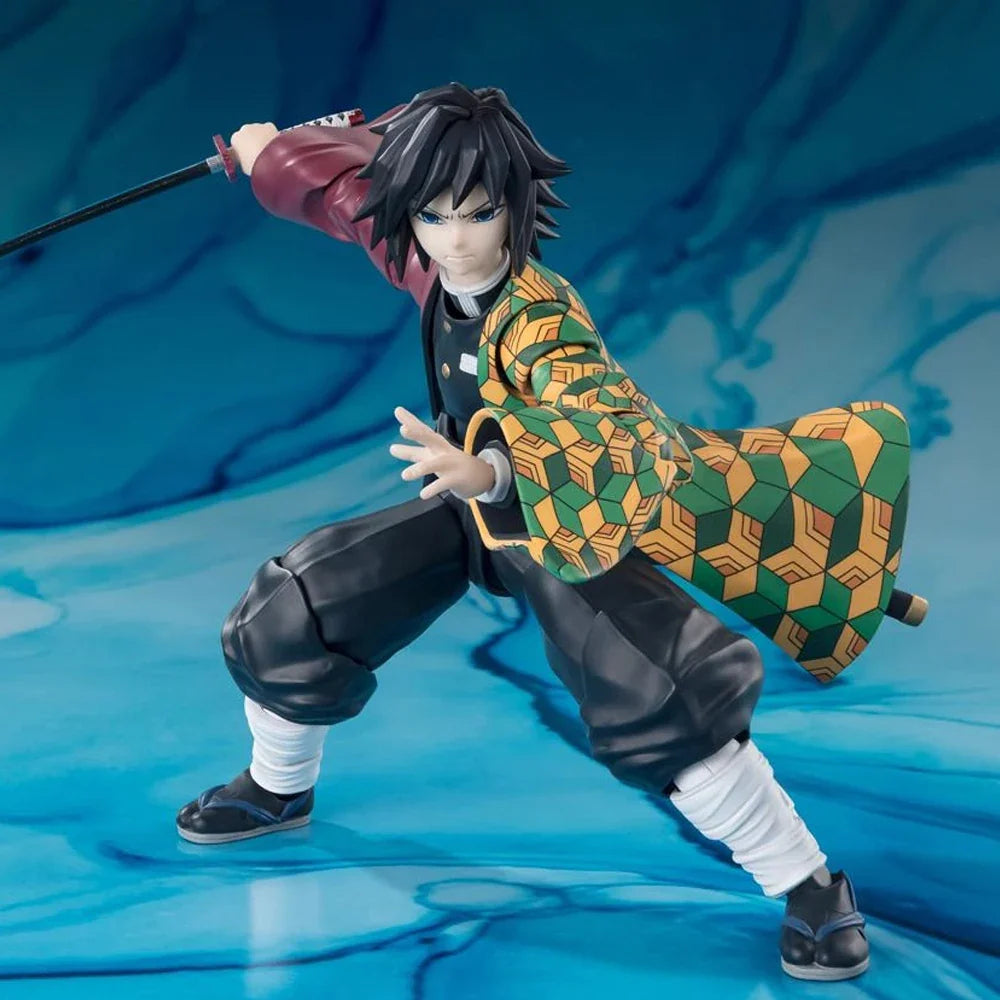 In Stock BANDAI S.H.Figuarts Demon Slayer Giyuu Tomioka Kyoujurou Rengoku Akaza Action Figure Model Original Toy Gift