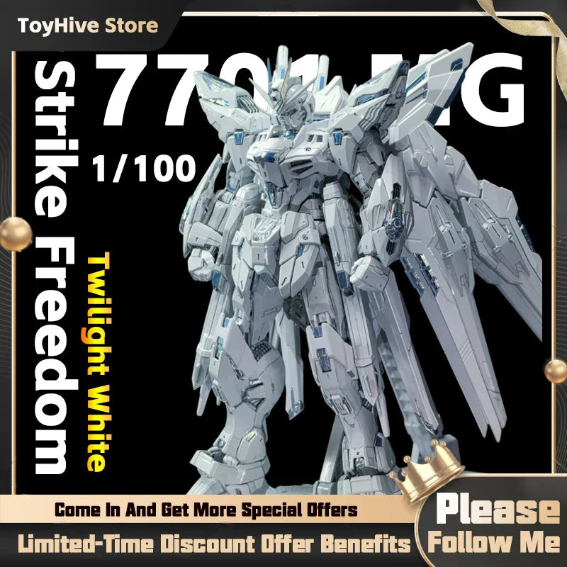 【AUF LAGER】CHANGLONG KO MG 1/100 7701 Strike Freedom Twilight White MGEX Montagemodellbausatz Anime Figur Sammlerstück Geschenk