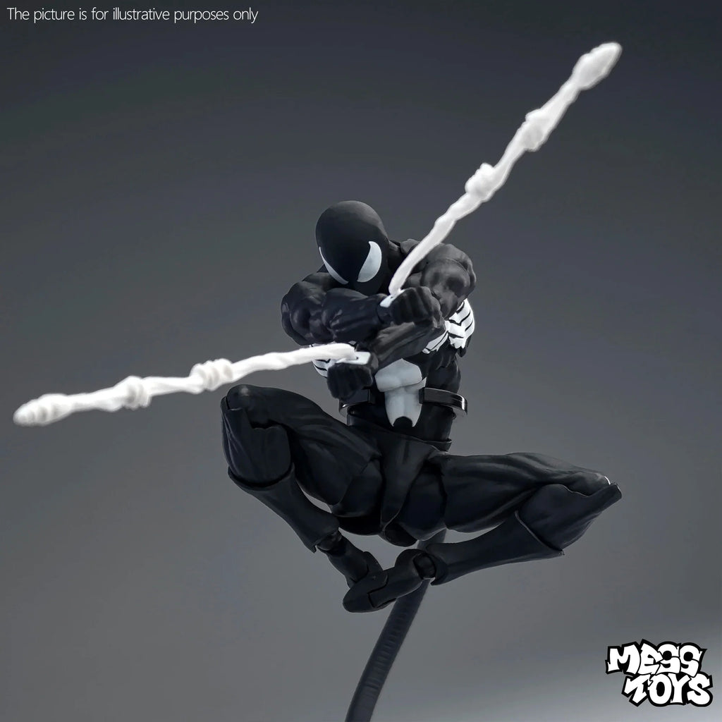 MESS TOYS 16cm The Black Neighbor Symbiotic Spider-Man Black Venom Suit Joint Action Figures Collect Desktop Ornaments Boy Gift