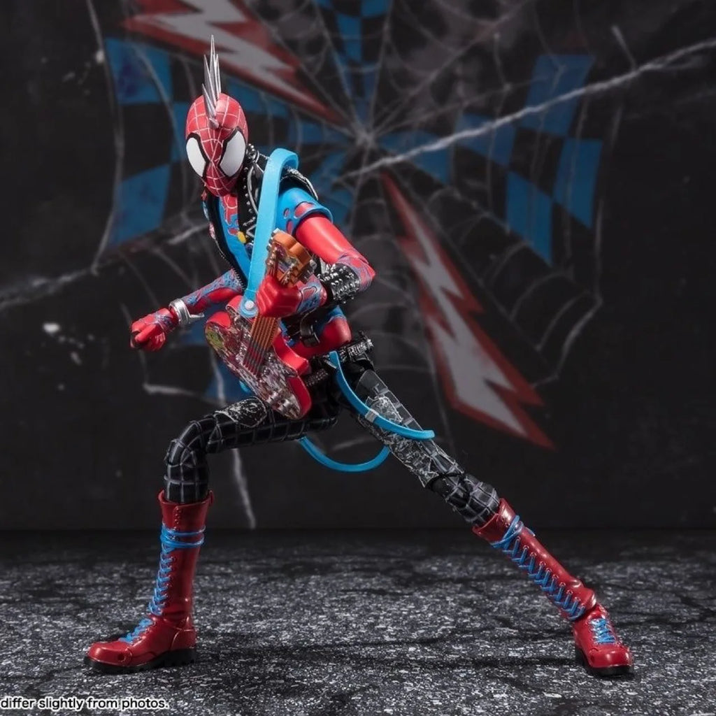 16cm CT MARVEL  Across the SpiderVerse Spider Punk Hobby Anime Collection Action Figures Mobile Handheld Toy Model Ornament Gift