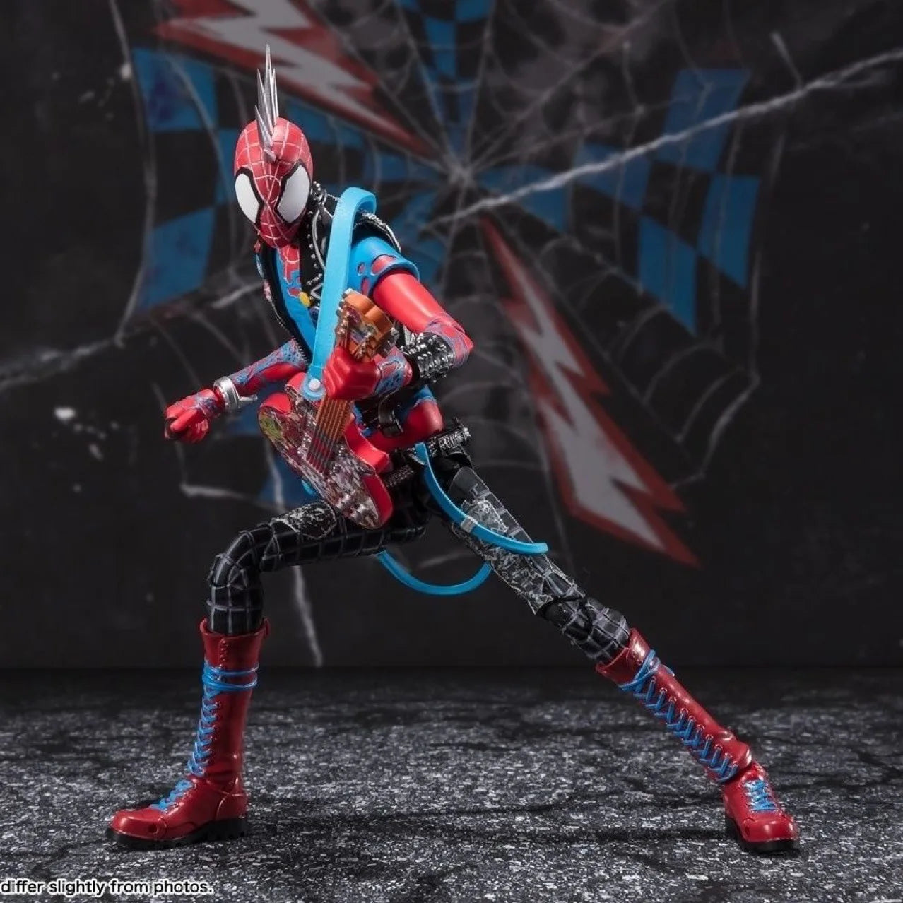 16cm CT MARVEL  Across the SpiderVerse Spider Punk Hobby Anime Collection Action Figures Mobile Handheld Toy Model Ornament Gift