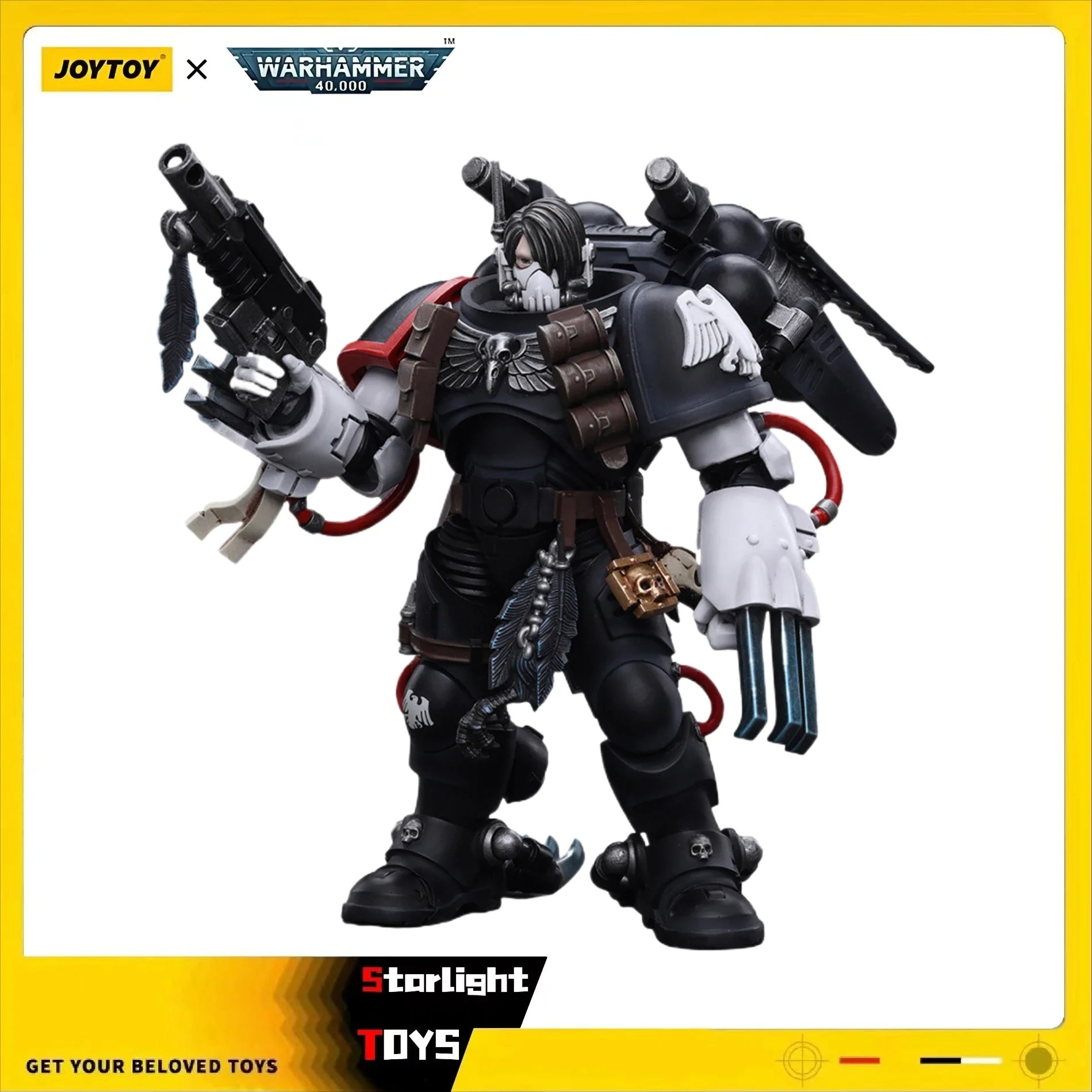 【Vorbestellung】JOYTOY Warhammer 40K Raven Guard Chapter Master Kayvaan Shrike 1/18 Anime-Figur