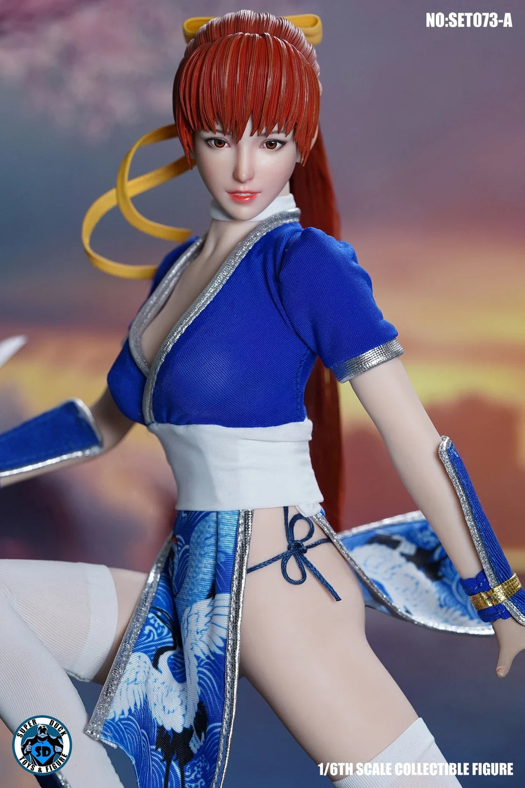 in Stock SUPER DUCK SET073 1/6 Sexy Female Ninja Head Sculpt Costume Clothes Set Model Fit 12'' TBLeague S10D Action Figure Body