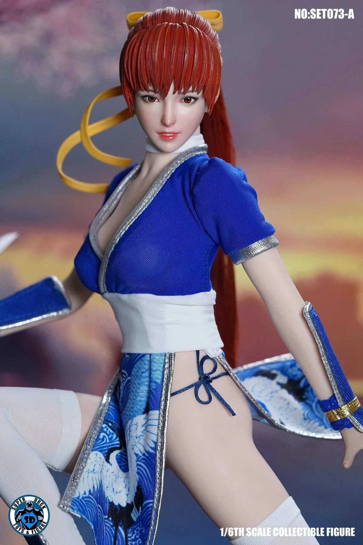 in Stock SUPER DUCK SET073 1/6 Sexy Female Ninja Head Sculpt Costume Clothes Set Model Fit 12'' TBLeague S10D Action Figure Body