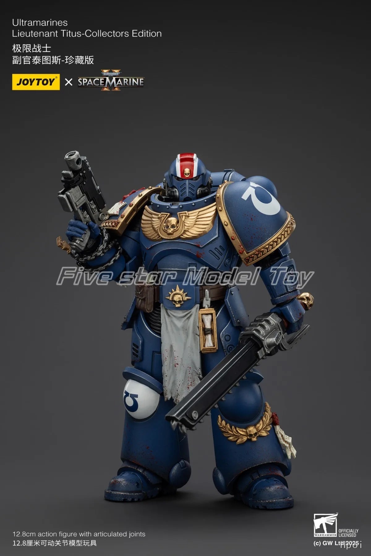 [FS]JOYTOY Warhammer 40K Ultramarines Lieutenant Titus-Collectors Edition 3pcs 1/18 Action Figures  Anime Model Toys Gift