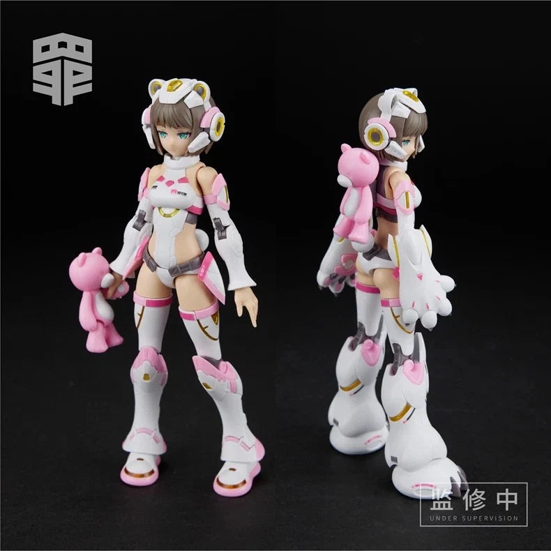 Original Soul Girl Lazy Assembly Mecha Seven Sins Mecha Girl Anime Figure Cool Hani Hug Coconut Crash Rhino Model Surprise Gift