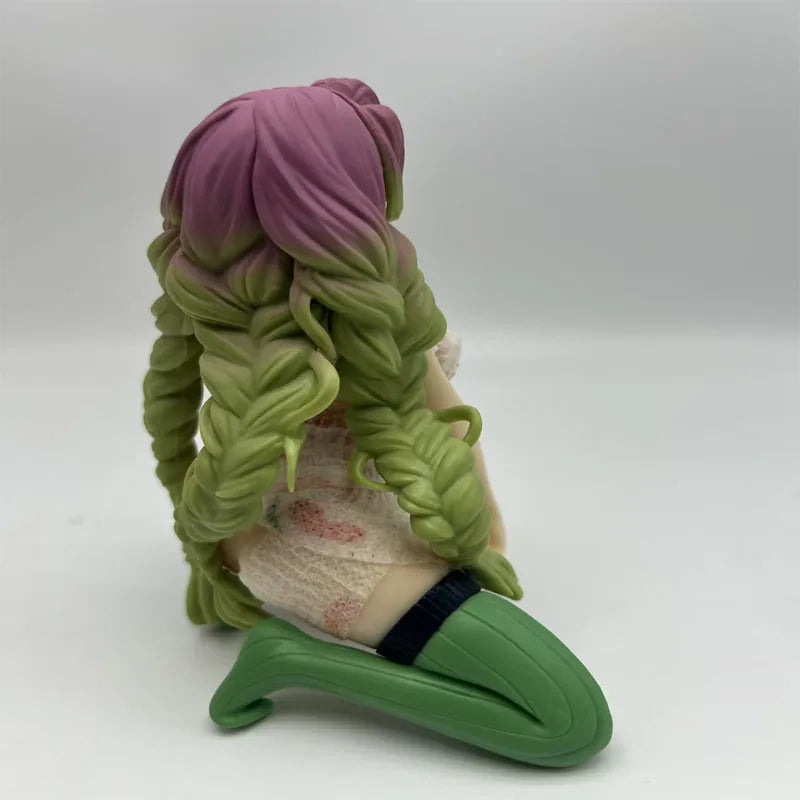 18cm Demon Slayer Anime Figure Sexy Girl Kanroji Mitsuri Model Doll Kneeling Position Statue Collection Toy Decoration Gift