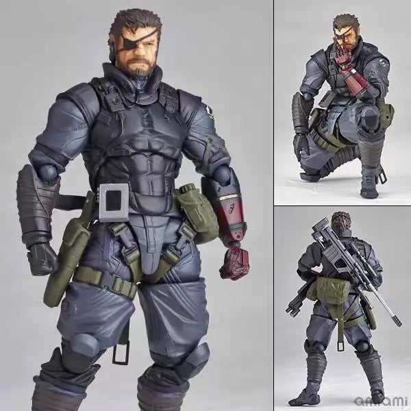 Venom Snake Figure Metal Gear Solid Action Figure Vulcanlog 004 Punished Snake Figurine Pvc Model Statue Collectible Toy Gifts