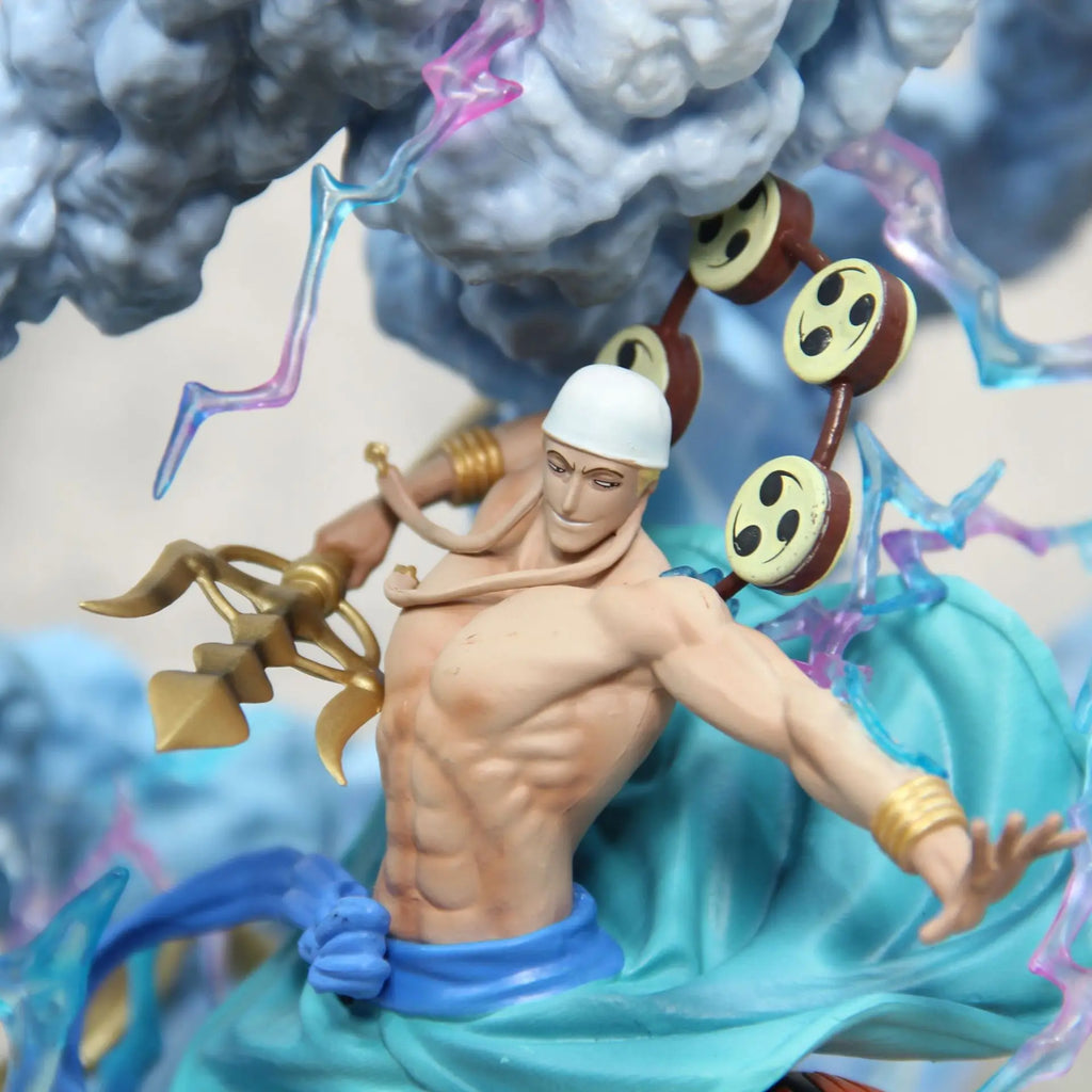 36cm ONE PIECE Anime Peripheral Oka Shichibukai Enel Thor Figure GK Model PVC Statue Room Decoration Ornaments Collection Gifts