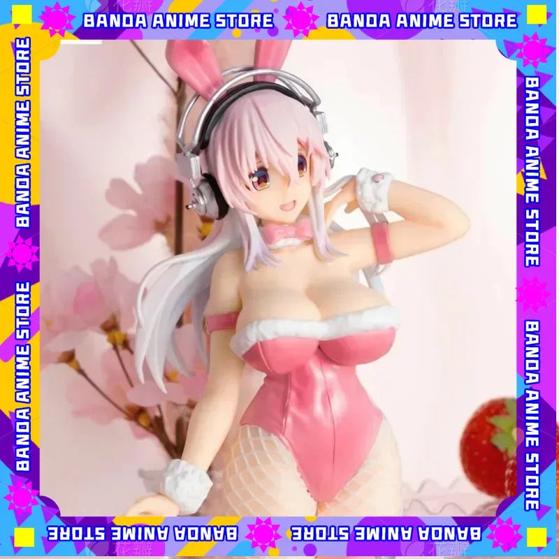 In stock Original FuRyu 30cm Super Sonico Bunny Girl Action Figure Anime Sexy Girl Figure Adult Doll toys gifts