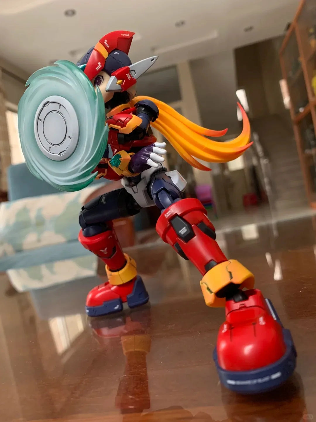 Genuine Eastern Model Rockman Zero Mega Man Dwn 17cm Assembly Model With Bracket Action Toy Figures Kids Gifts In Stock