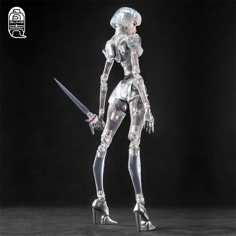 In Stock 1/12 Scale Guke Workshop Ai Agent Lady Type C1 Transparent Color Articulated Action Figure Model Collectible Doll Toy