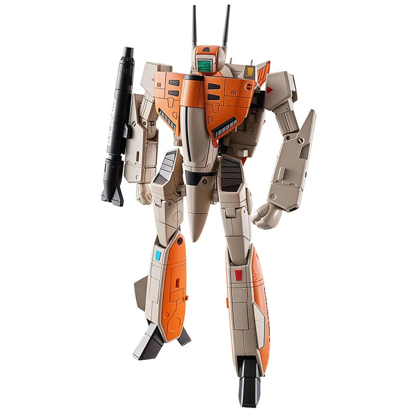 Bandai Original HI-METAL R Macross VF-1D Valkyrie Anime Action Figures Toys for Boys Christmas Gift Collectible Model Ornaments