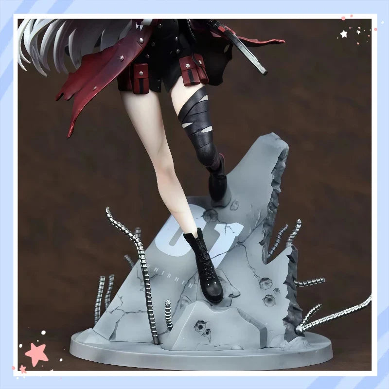 Punishing Gray Raven Lucia Crimson Abyss White Hair Anime Figure Collectible Statue Desktop Ornament Display For Anime Game Fans