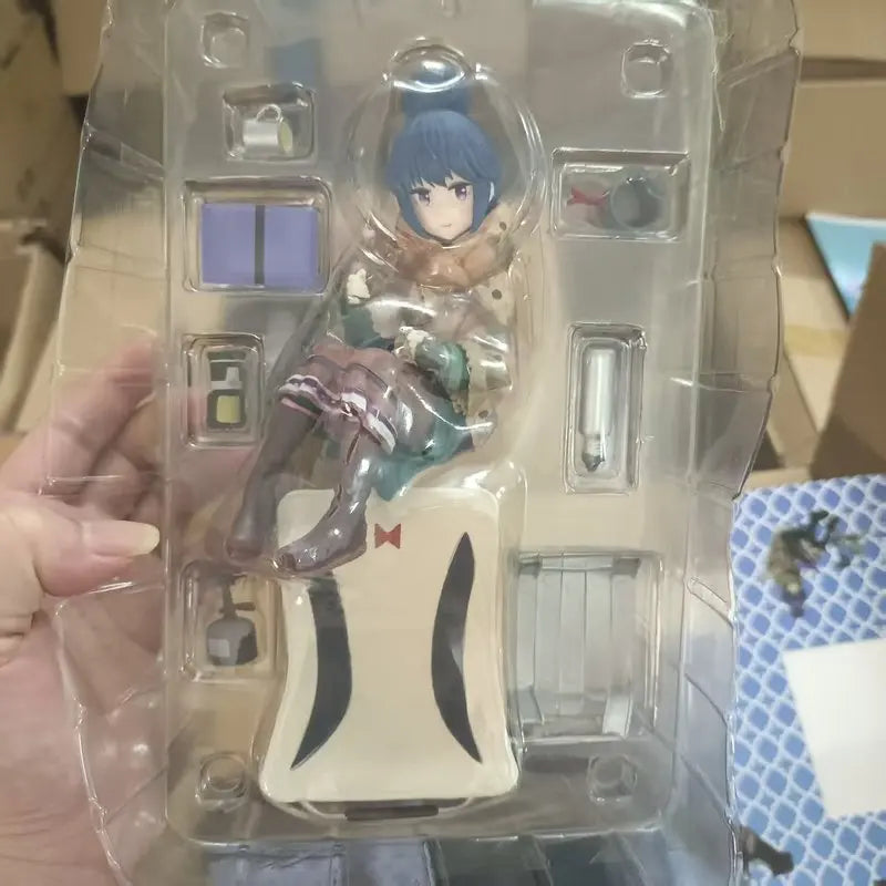 Hot In-Stock  Yuru Camp△ Shima Rin Camping Version Multiple Accessories Anime Figure Statue Desktop Decoration toy Gift
