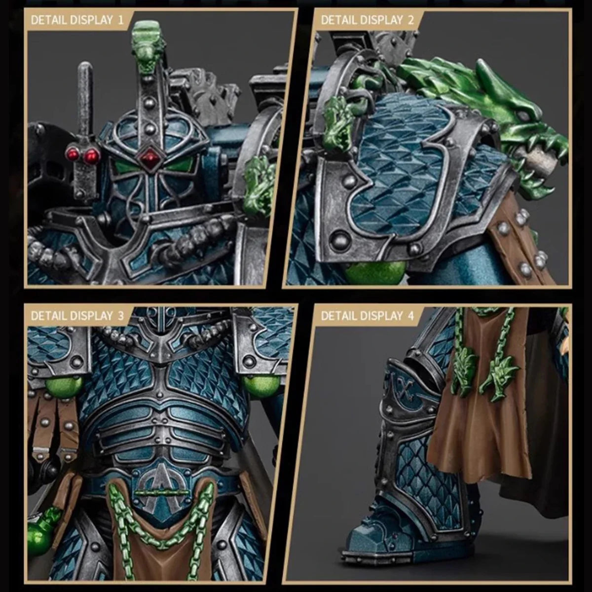 JOYTOY Warhammer 30K Alpha Legion Action Figure 1/18 Alpha Legion Alpharius Anime Figure Articulated Joints Collection Model Toy