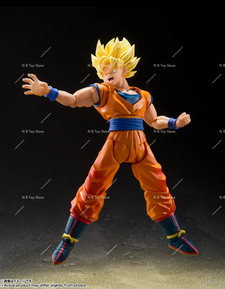 100% Original Bandai Dragon Ball Z S.H. Figuarts Super Saiyan Son Goku 3.0 The Games Begin Anime Action Figure Model Toys Gifts