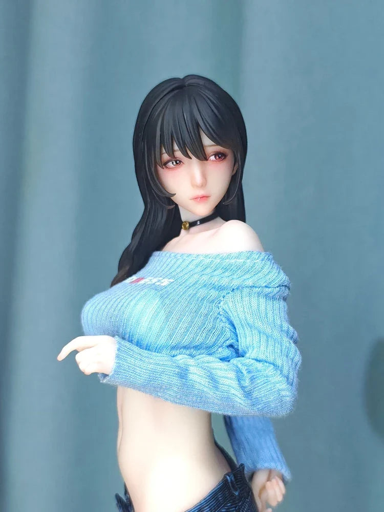 In Stock New 27cm Genuine Hitomio《She Is Real》 Guitar Sister Jeans Series Sexy Anime Figure  Decoration Desktop Collectible Toys