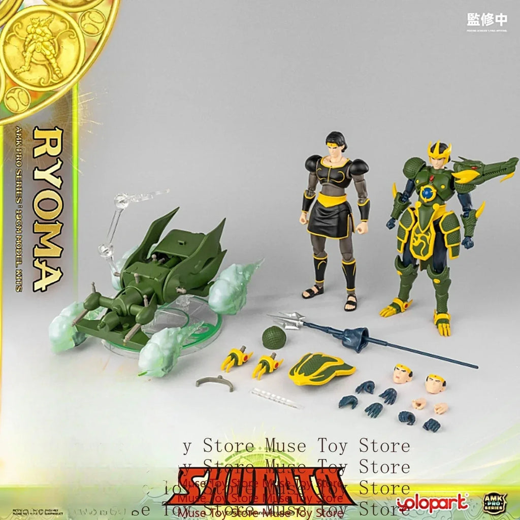 In stock AMK PRO X Series Tenkuu Senki Shurato The King Ryu Ryoma Shakti Armor Dragon Naga Metal Armor with Object Action Figure