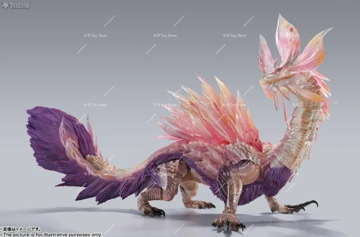 In Stock Bandai Genuino Shm Monster Hunter Mizutsune Nargacuga Ray Wolf Action Figures Anime Model Collection Child Toys