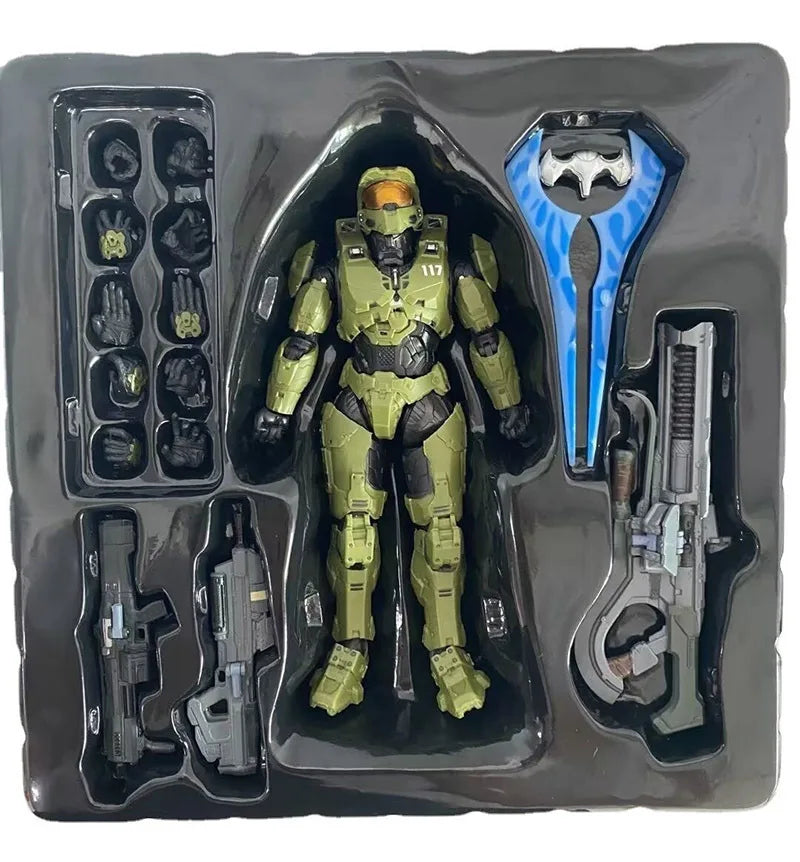 Game 18CM RE:EDIT Reach 1/12 SCALE MASTER CHIEF MJOLNIR MARK V1 Articulated Action Figurine Collectible Ornaments Cool Boys Gift