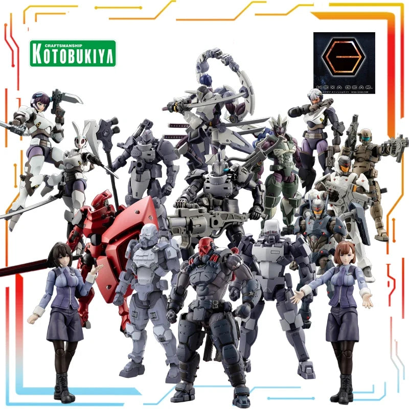 Kotobukiya Original Hexagonal Gear 1/24 Mech Assembly Series Machine Teeth Anime Action Figure Model Toys Festival Gift for Boys