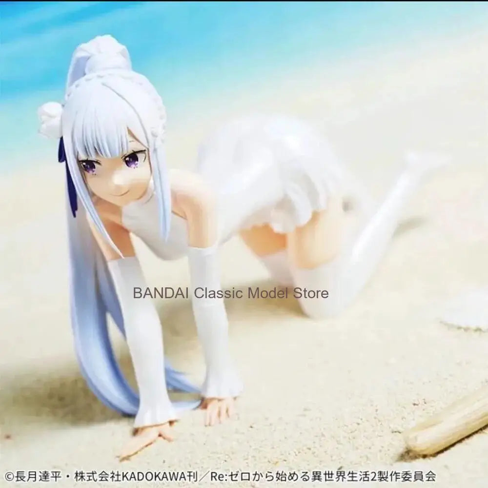 In Stock Original Banpresto Re: Zero Starting Life In Another World 13Cm Emilia Anime Model Figures Boxed Toys Gift Genuine