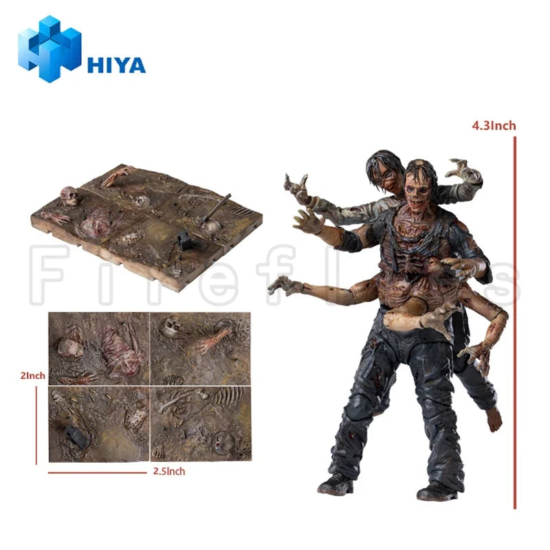1/18 HIYA 3.75inch Action Figure Exquisite Mini Series The Walking Dead Dead City Walker King Anime Toy