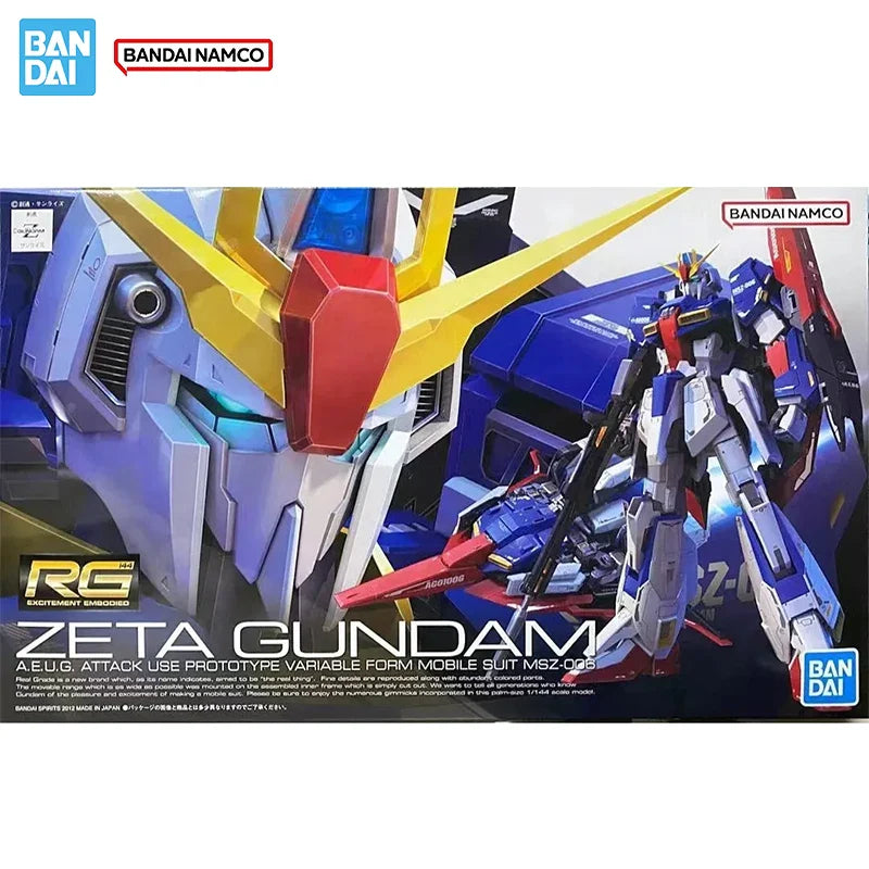 Bandai Original Echte Figur Gundam Modellbausatz RG 1/144 MSZ-006 Zeta Gundam Sammlung Actionfigur Modell Kinder Spielzeug Geschenke