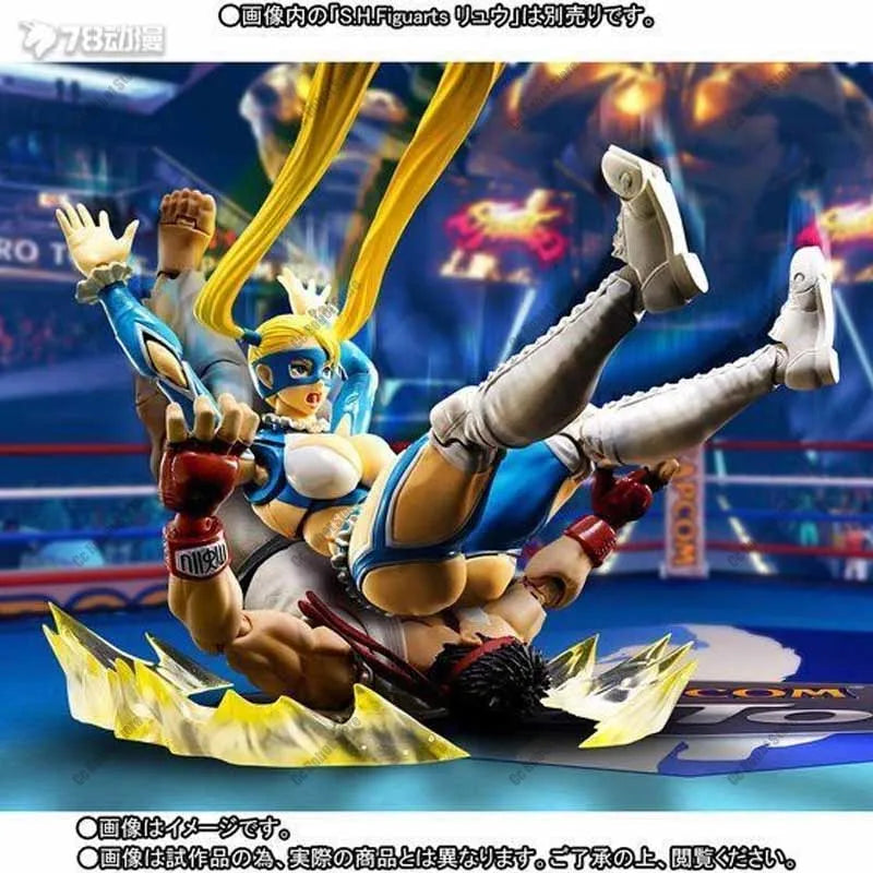 Bandai Original Model Kit SHF Street Fighter Anime Action Figure Mihua Nanakawa Model Toy Collectible Gift, Sent with Foam Box