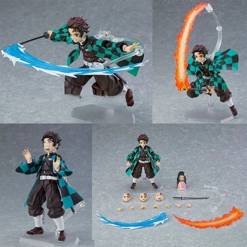 Demon Slayer Figures: Kyojuro Rengoku 553, Tanjiro Kamado 498, Nezuko Kamado 508, Zenitsu Agatsuma 522 — Anime Models, Desktop