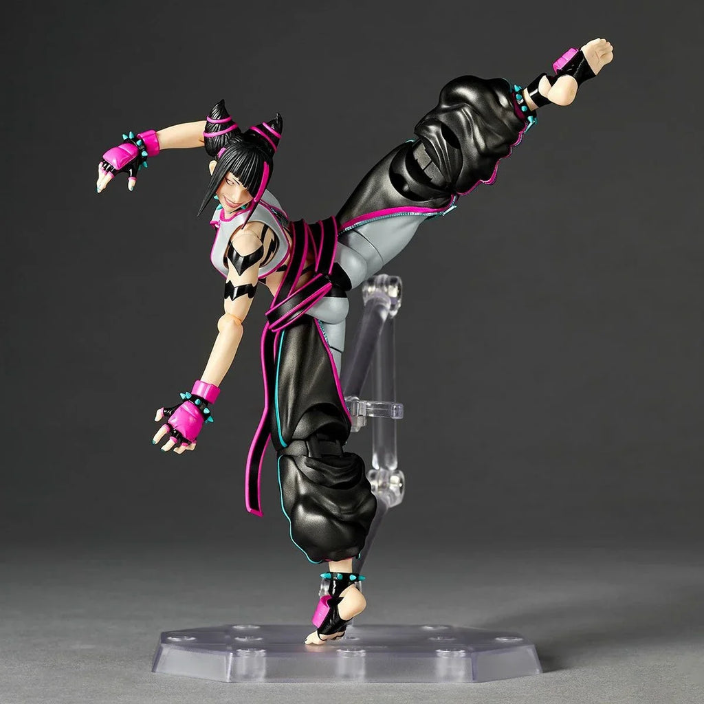 100% Original Kaiyodo Amazing Yamaguchi Revoltech (NR065) Street Fighter 6 Han Juri Anime Figure Action Figure Collection Series