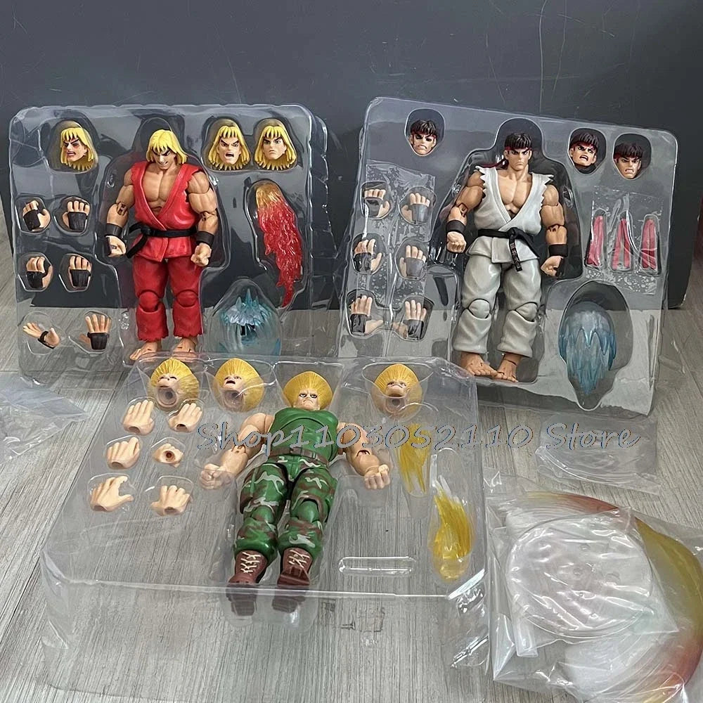 ST Street Fighter Guile Ken Ryu Action Figure Anime The Final Challengers Model Doll Statue Joint Movable Movie Toys Gifts