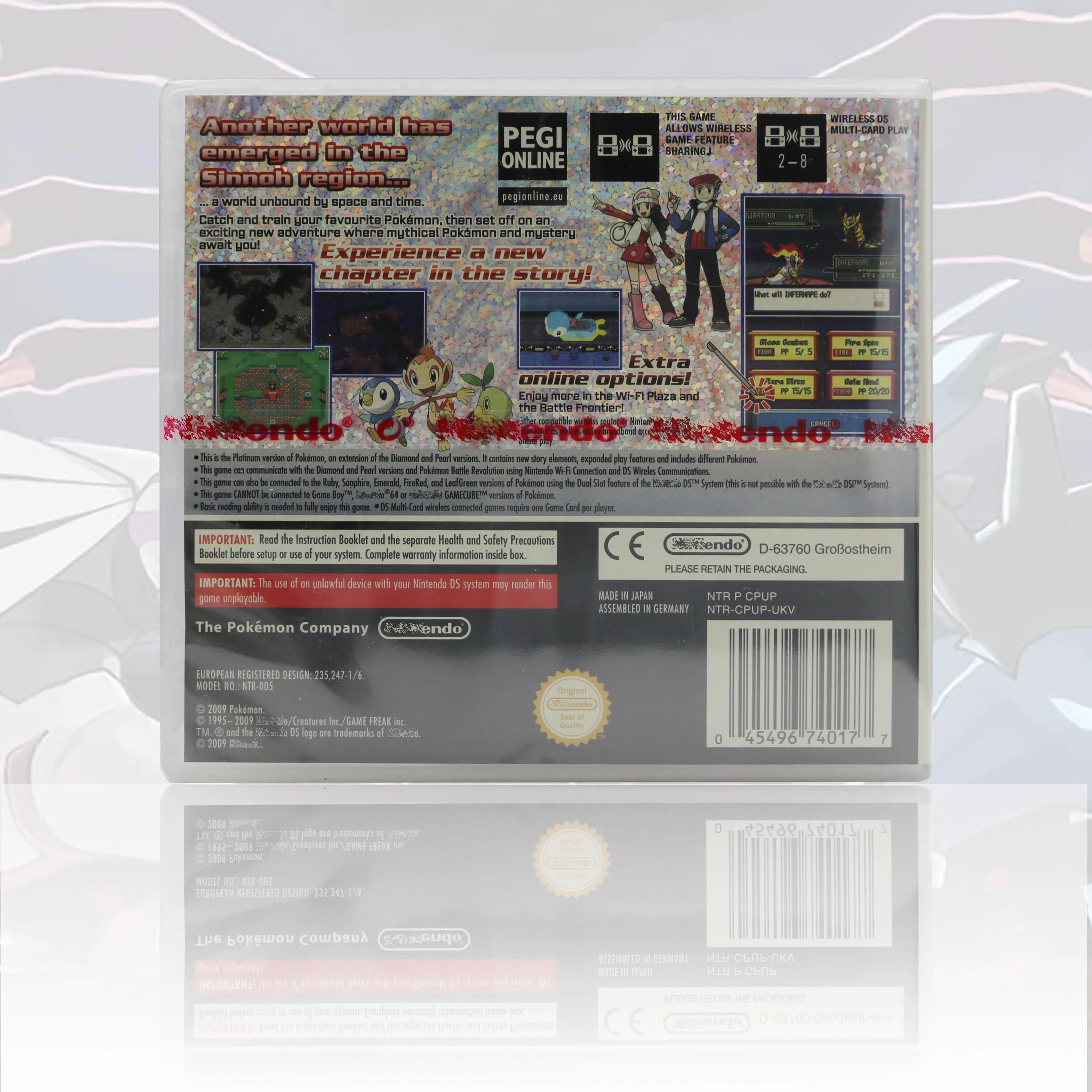 UKV Version Pokémon Platinum Version New Sealed Package DS Video Game Card Red Seal With Box and Manuals For DS 2DS 3DS Console