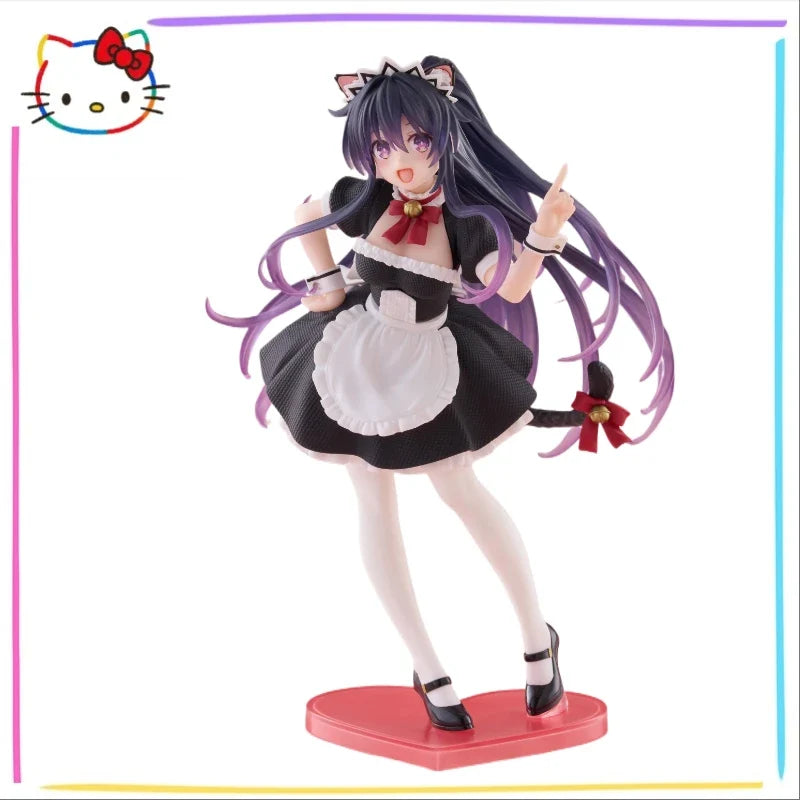 '-In Stock Original TAiTO DATE A LIVE Yatogami Tohka Cat Ear Maid 18cm Anime Figure Toys Doll Statue