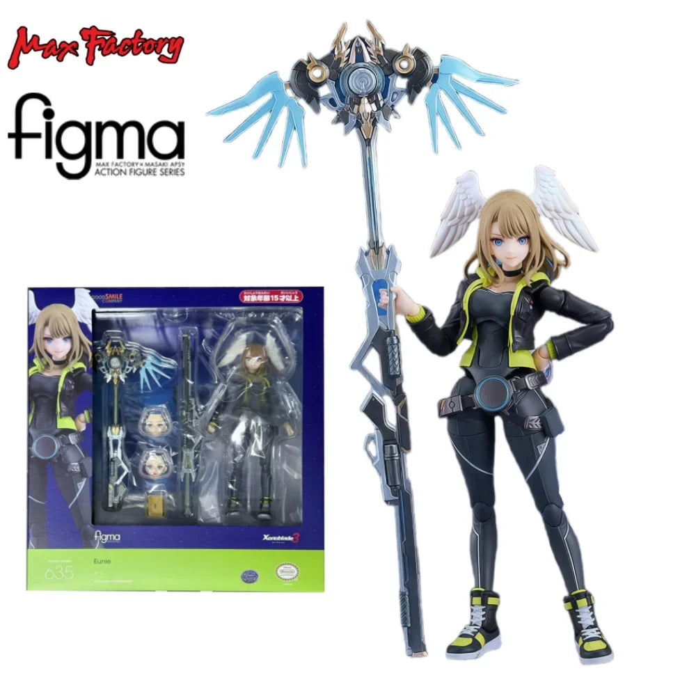 Max Factory Figma 635-Eunie / 603-Mio Anime Action Figure Model Kit Highly Detailed Gift for Collector & Fans Multi-accessory