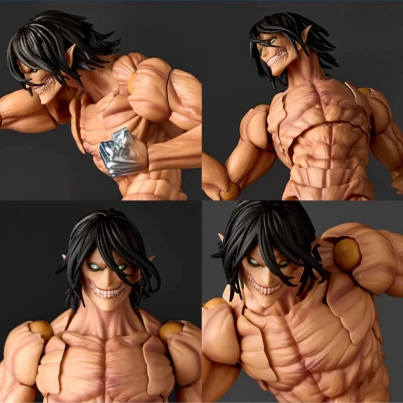 Anime Giant Eren Jaeger joint mobility Action Figure PVC Model statue Toys Doll Desk Decor Collectible Gifts boxed