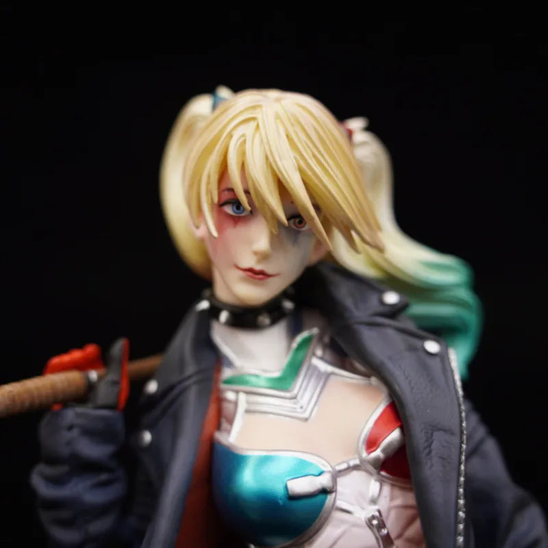 New Fanart 1/6 Harly Quinn Cos Asuka Anime Figure Slap Clown Girl Asuka Gk Statue Handmade Model Toy Gift