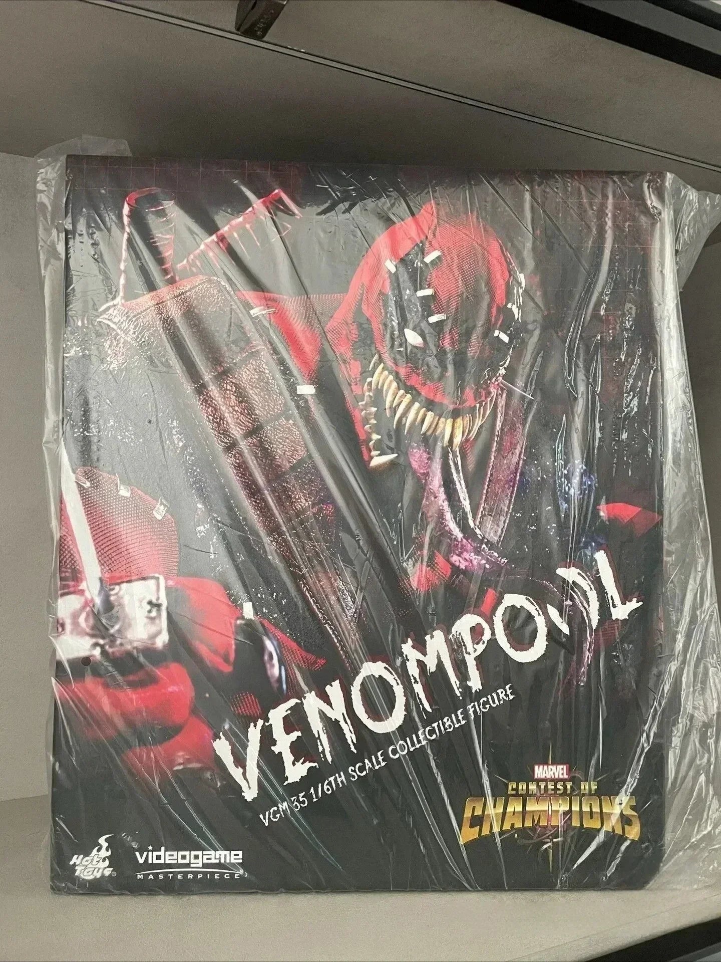 Original Marvel Venom Pool Action Figure Toy Movie Character Portrait Model 1:6 36.5cm Collectible Gift in Stock